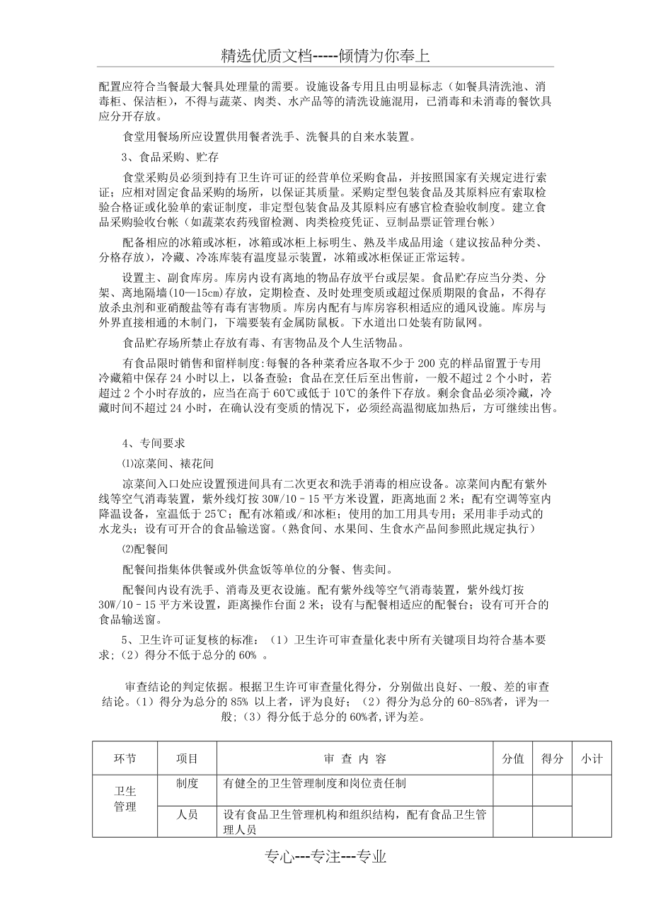 食堂卫生许可证年审复核要点(共4页)_第2页