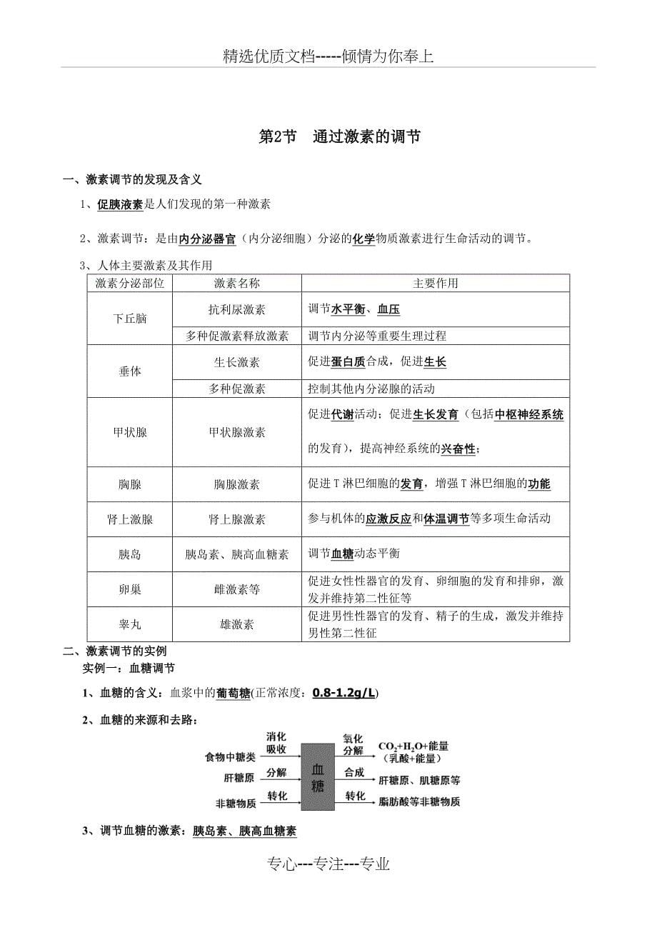 高中生物必修3基础知识梳理篇(共25页)_第5页