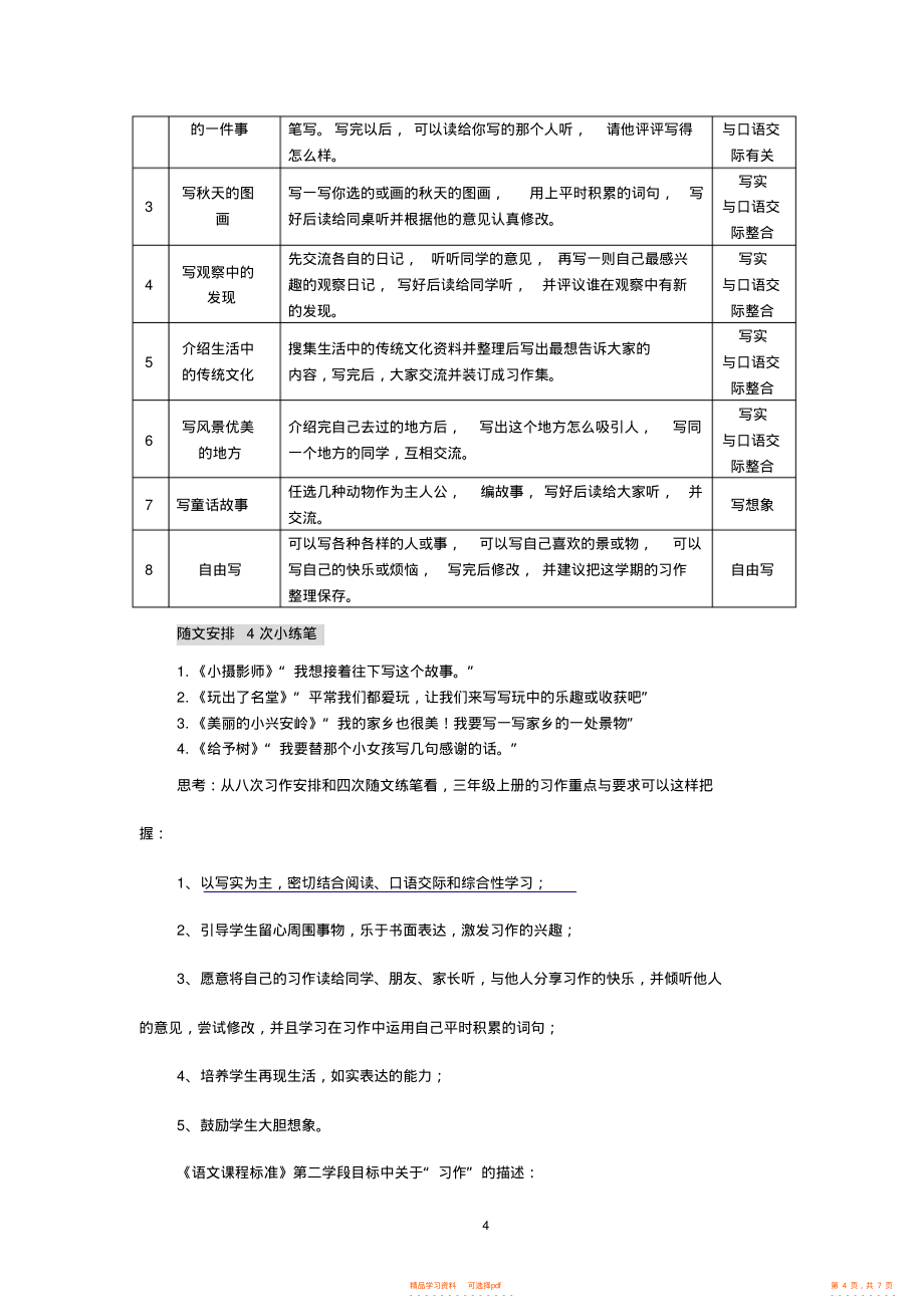 【知识】人教版语文三年级上册教材知识点梳理_第4页