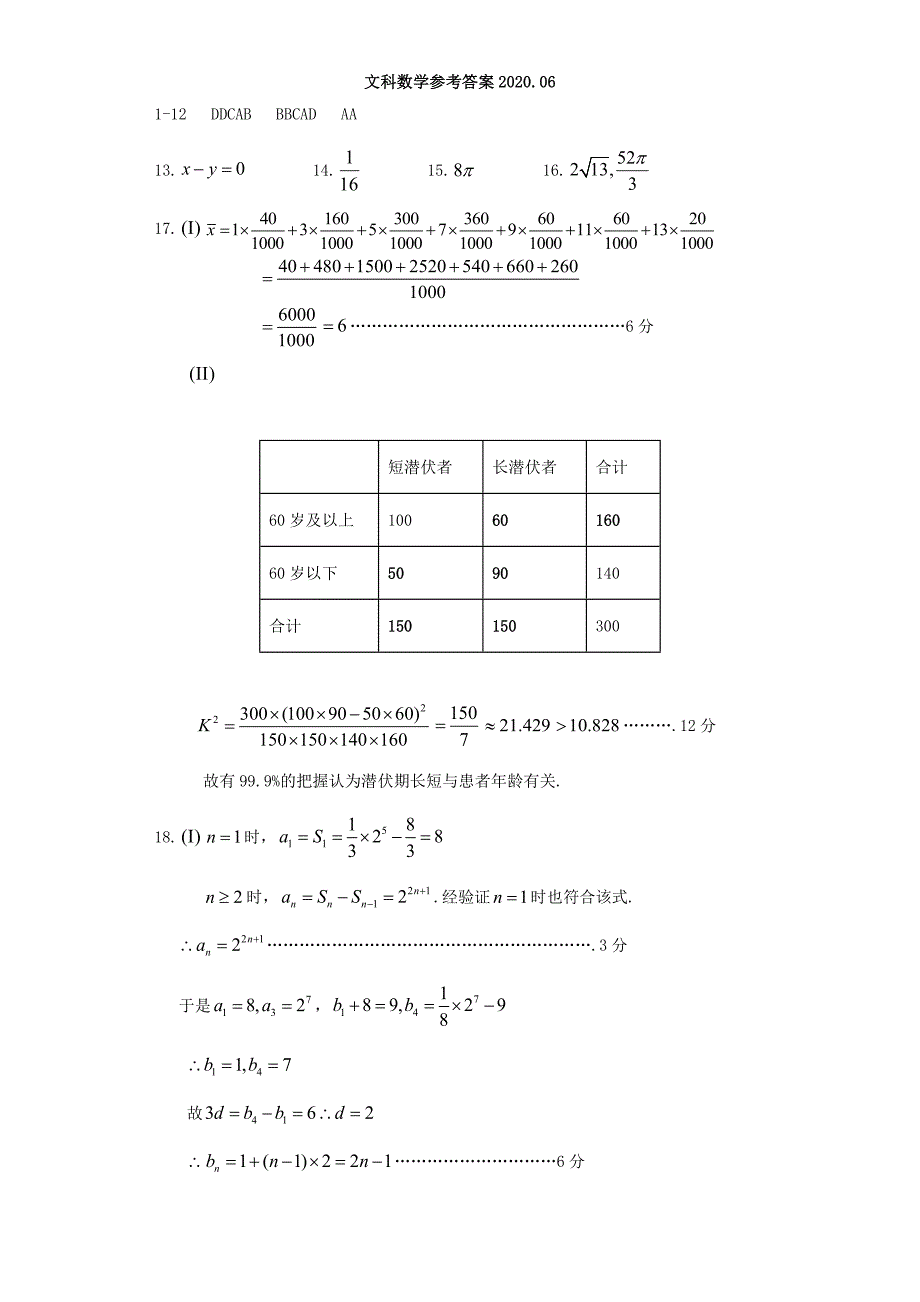 届高三数学下学期6月模拟考试试题 文(PDF)_第1页