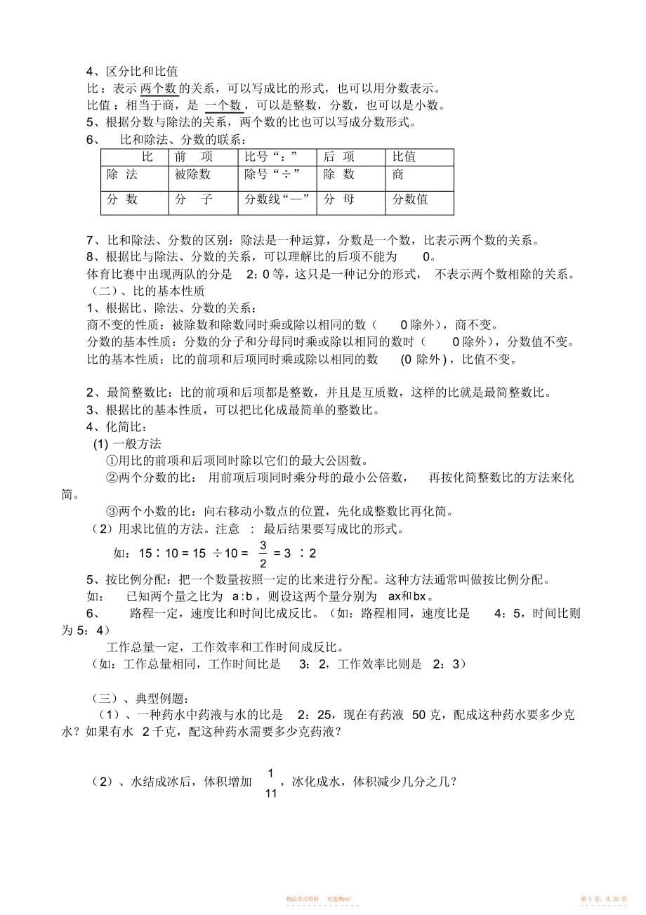 【知识】六年级数学上册知识点梳理2_第5页