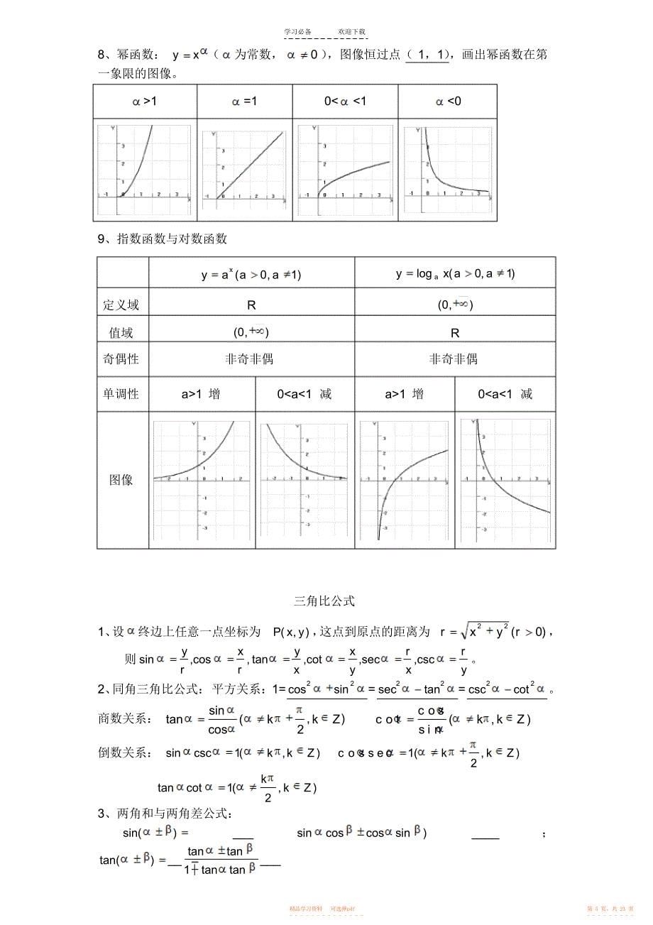 【数学】高中数学公式汇总_第5页