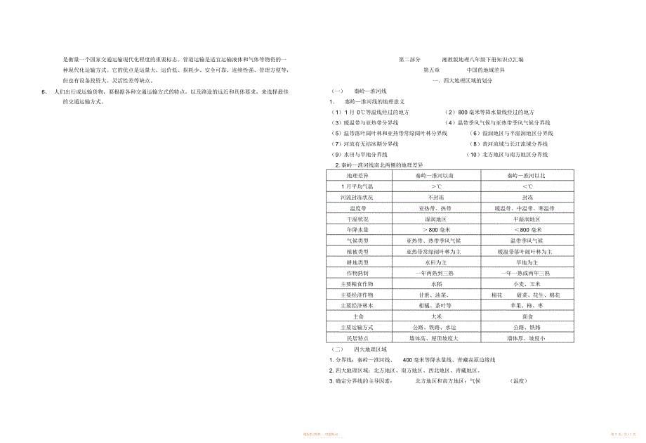 【知识】湘教版地理八年级上册知识点汇编_第5页