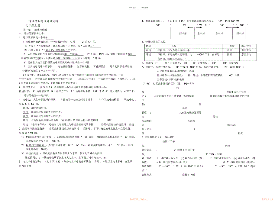 【资料】八年级地理结业考试复习资料_第1页