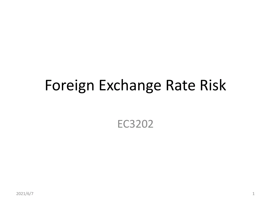 3Foreign-Exchange-Rate-RiskPPT课件_第1页