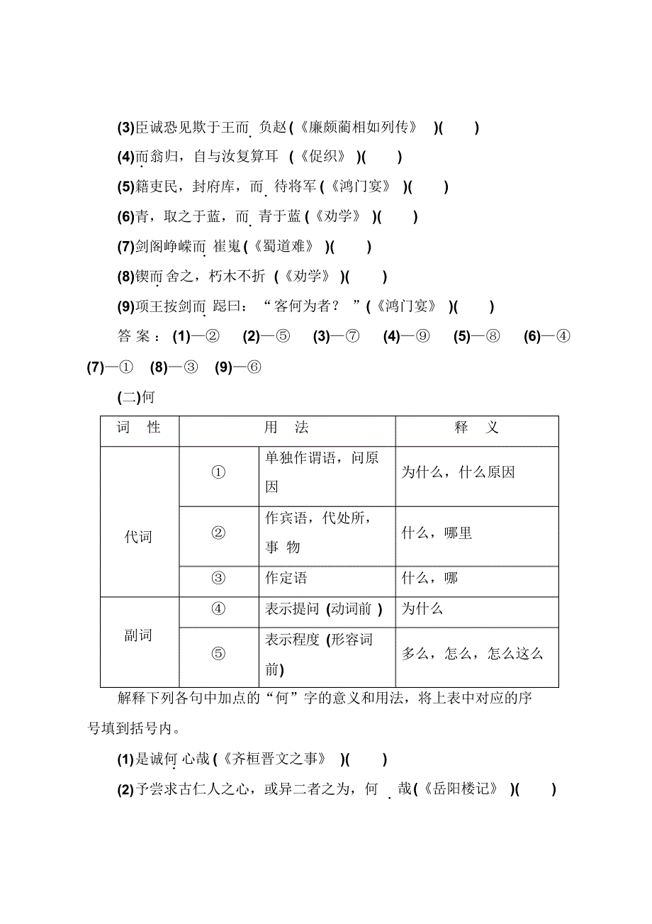 2019版高考总复习语文文档：文言文阅读“高考考纲”要求掌握的18个文言虚词及120个实词_第2页