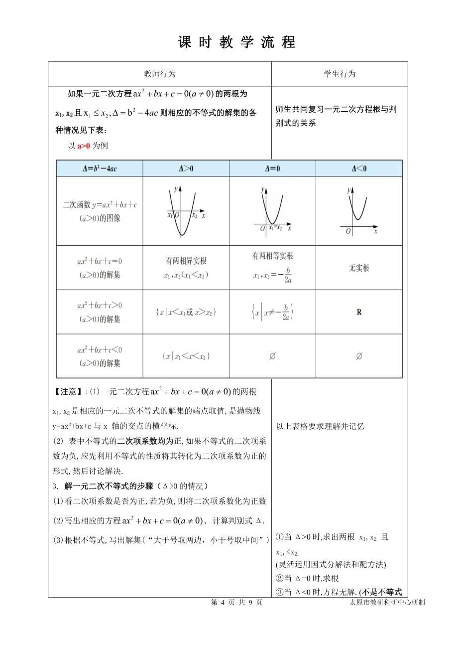 中职数学对口升学复习专题04 不等式的解法教学设计_第5页