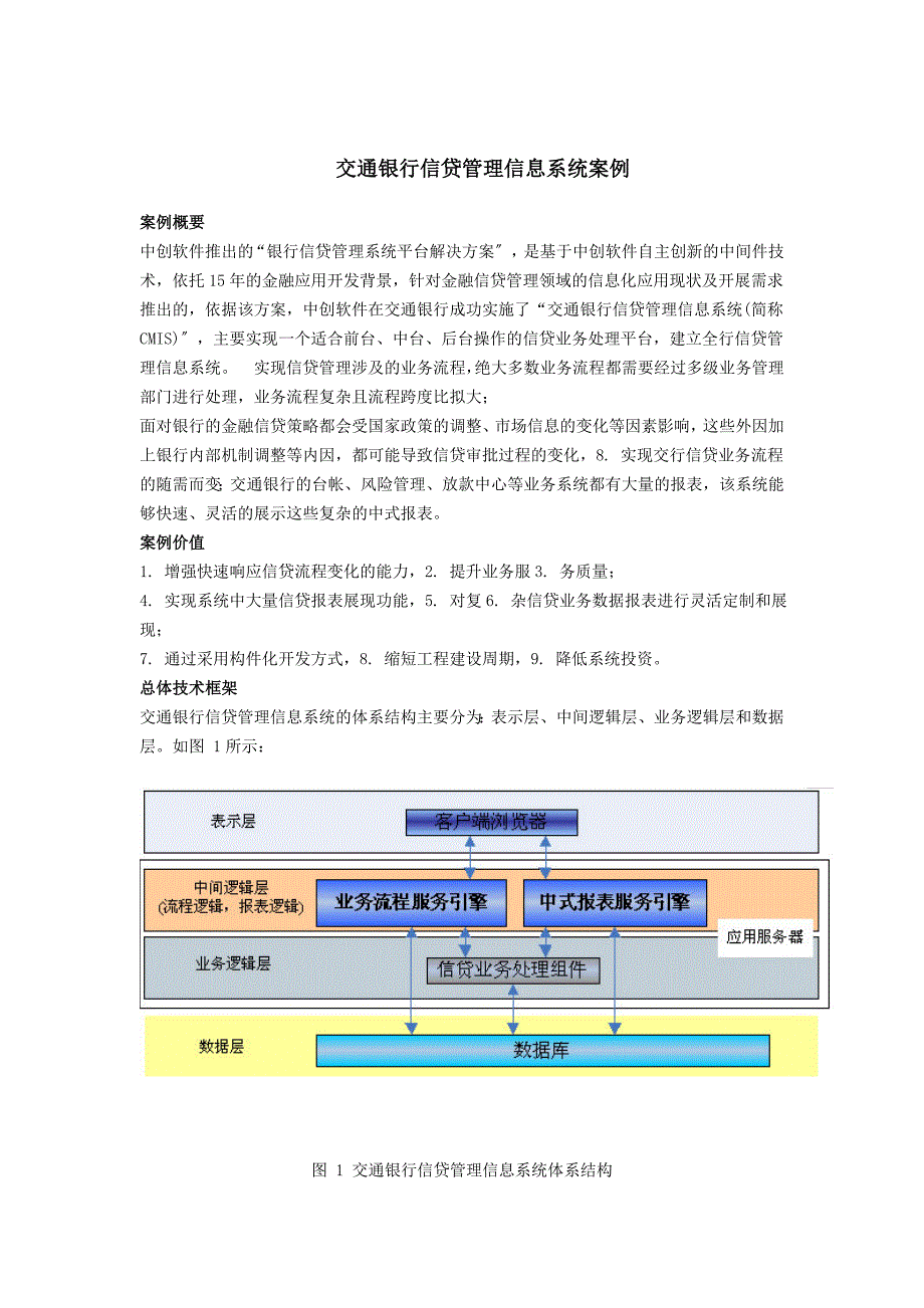 交通银行信贷管理信息系统案例(邓黄)最新精选】_第1页