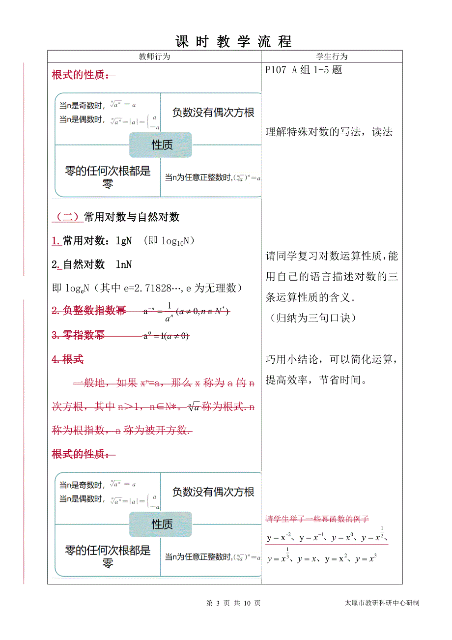 中职数学对口升学复习专题10 对数与对数函数教学设计_第4页