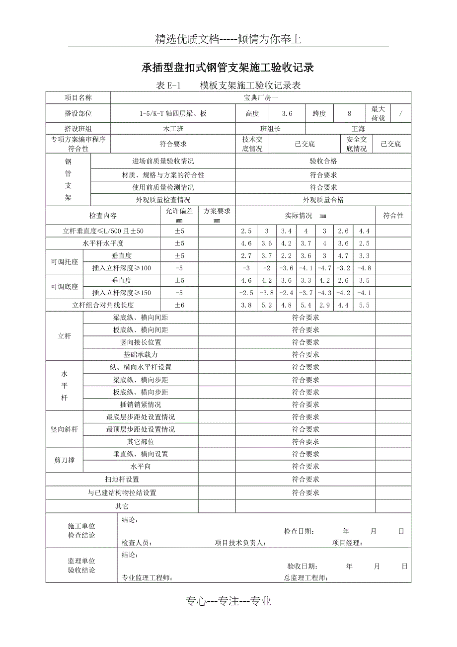 承插型模板支架搭设验收表(共13页)_第3页
