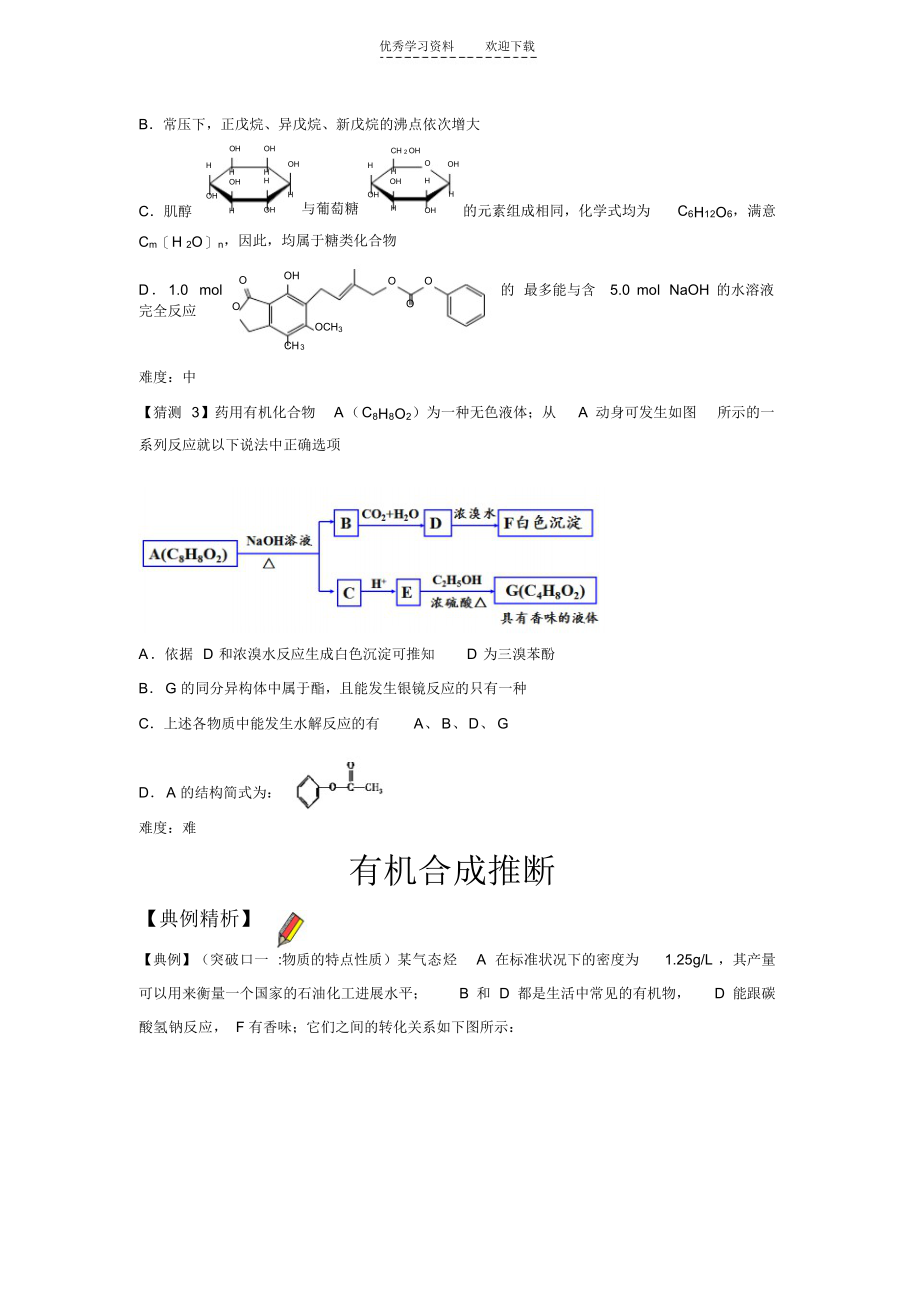 高中化学有关高中有机化学突破_第2页