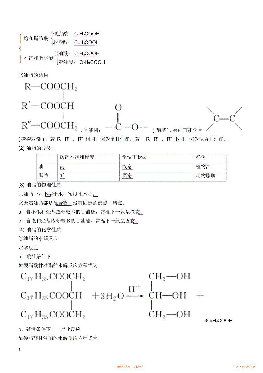 2022年2021届高考化学课时基础知识点复习教学案25-专题二十一-生活中常见的有机物-考点_第4页