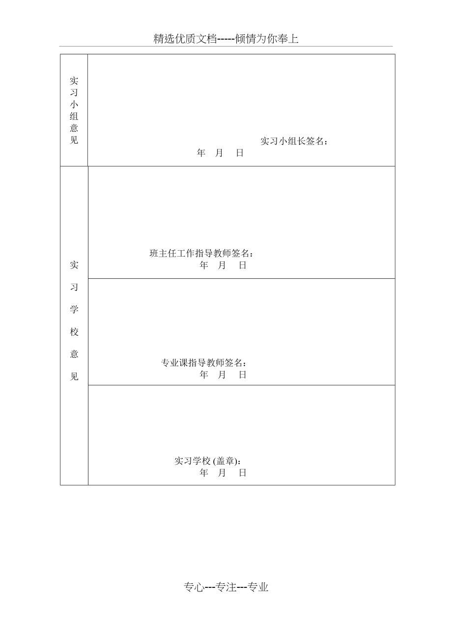 教育实习鉴定表模板(共3页)_第2页