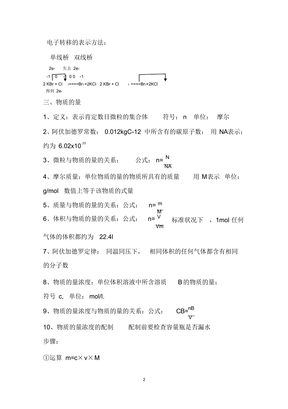 高中化学学业水平测试复习知识点总结2_第2页