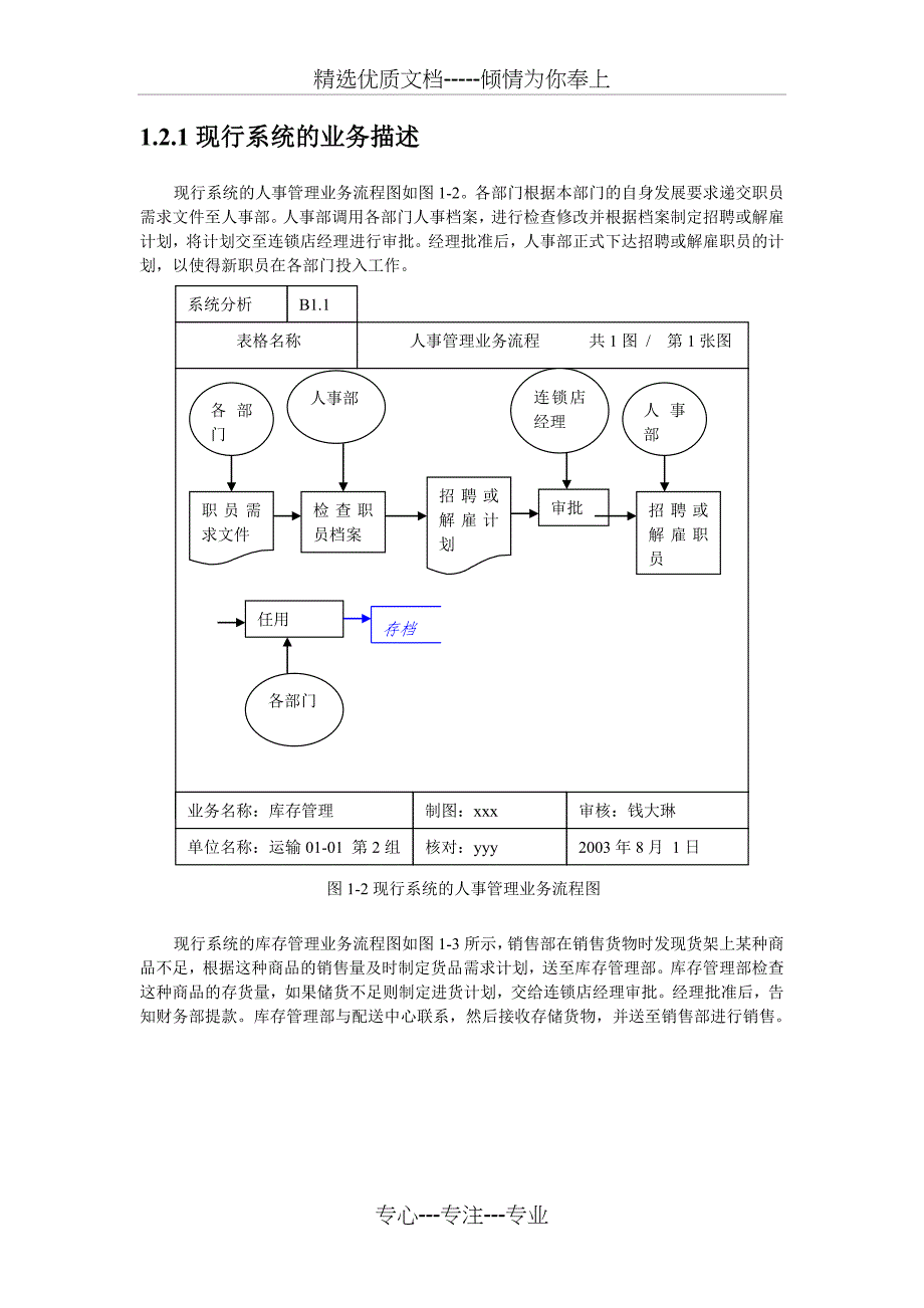 超市管理信息系统分析设计书(共28页)_第3页