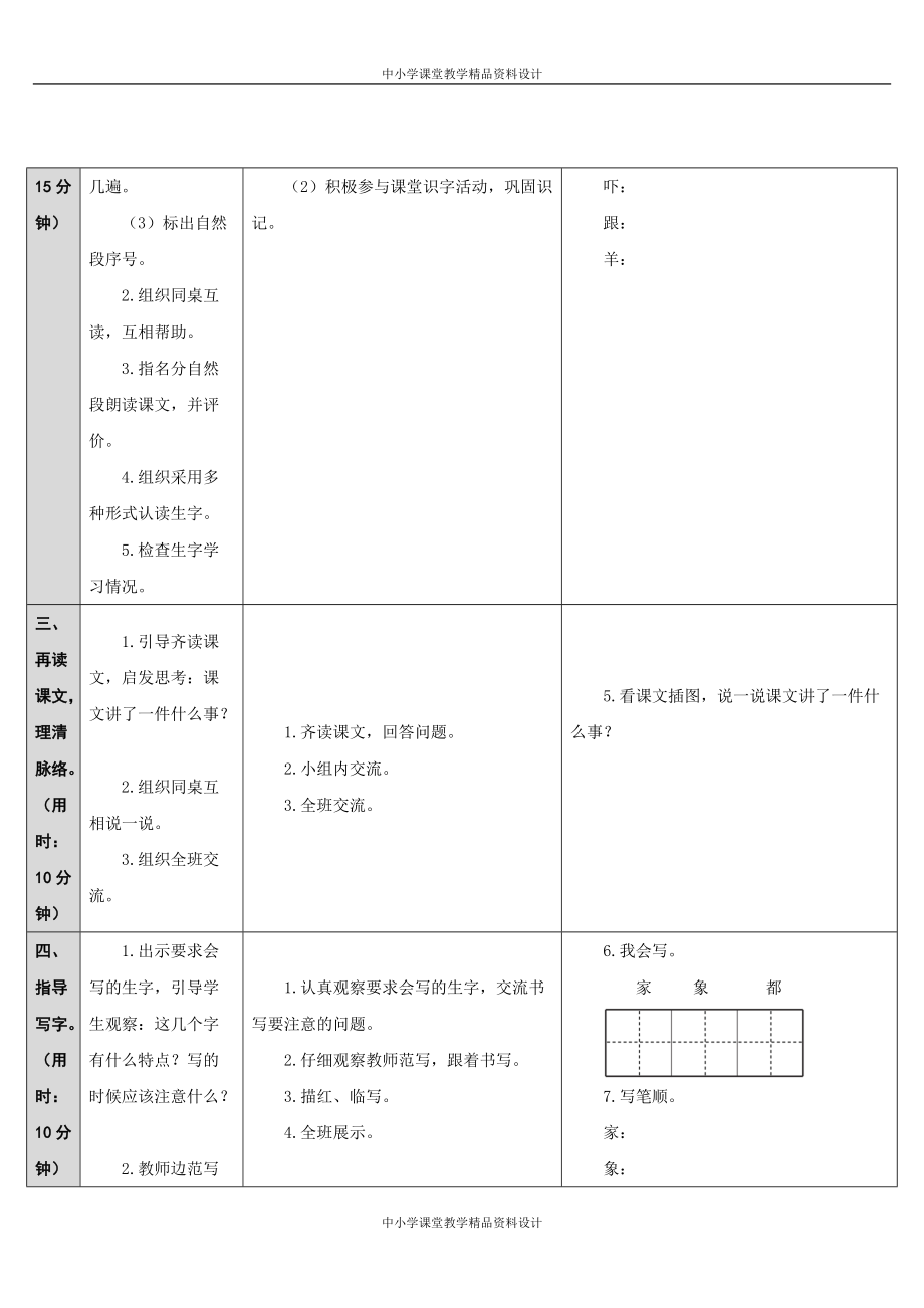 部编版语文一年级 下册教案20.咕咚_第3页