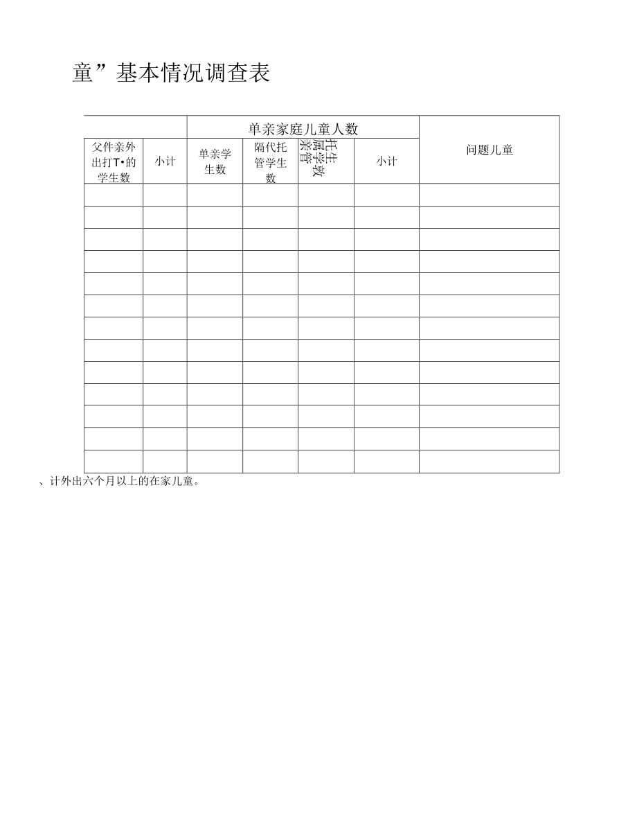 嘎达苏学校——留守儿童统计表_第3页