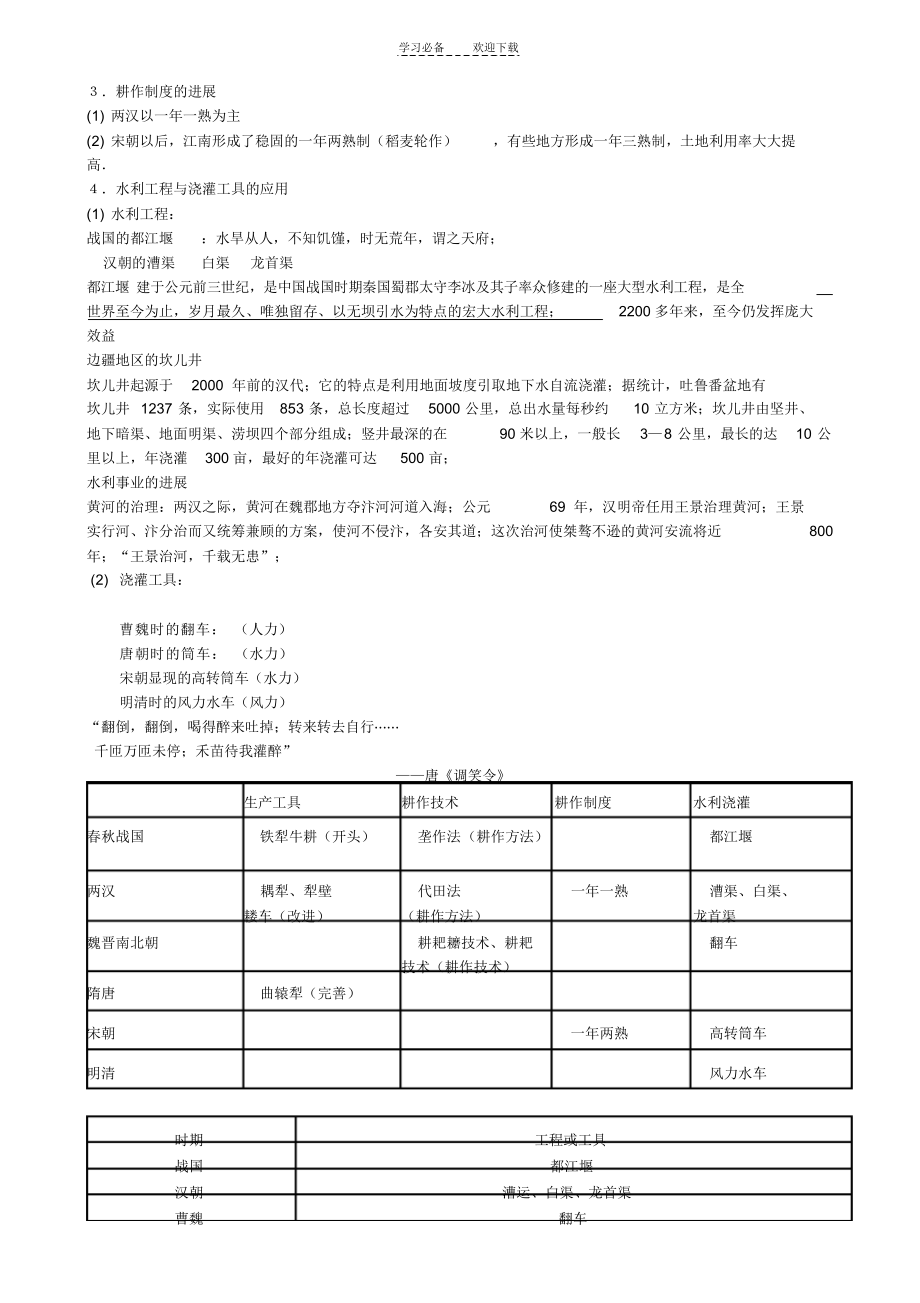 2022年历史必修二第一单元第一课讲义及习题_第4页