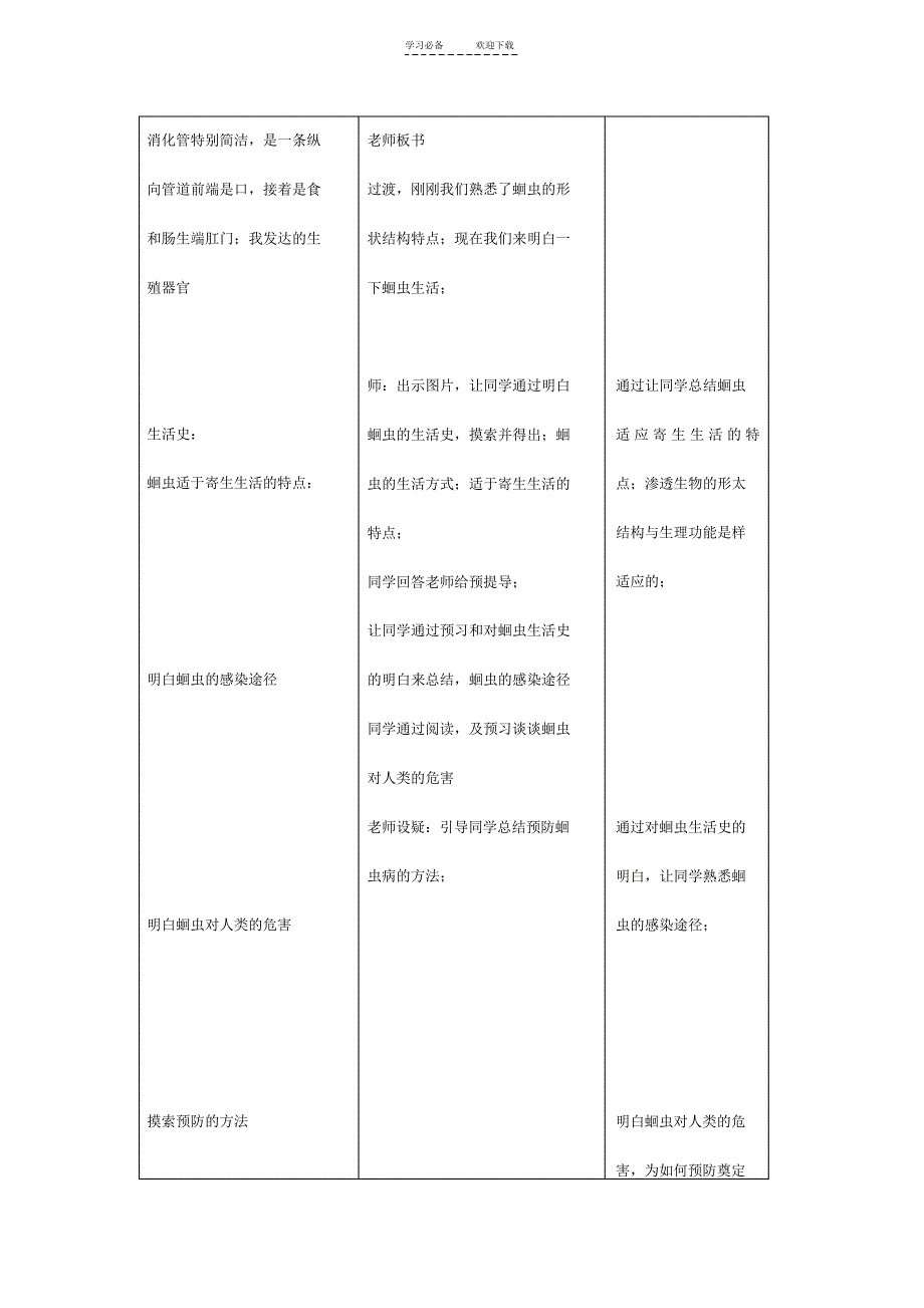 2022年第二节线形动物和环节动物教学设计_第3页