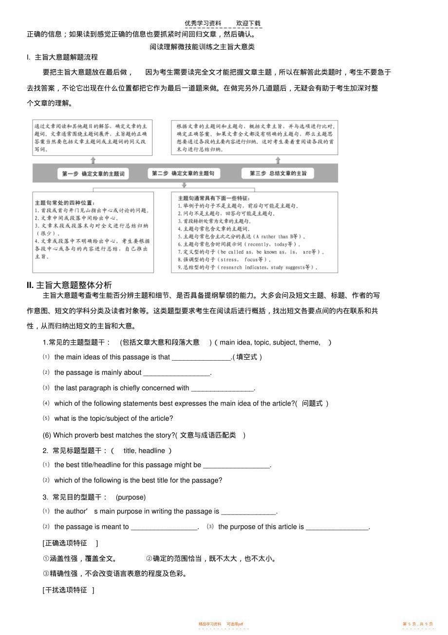 2022年高三二轮阅读理解微技能专项训练之细节理解与推理判断._第5页