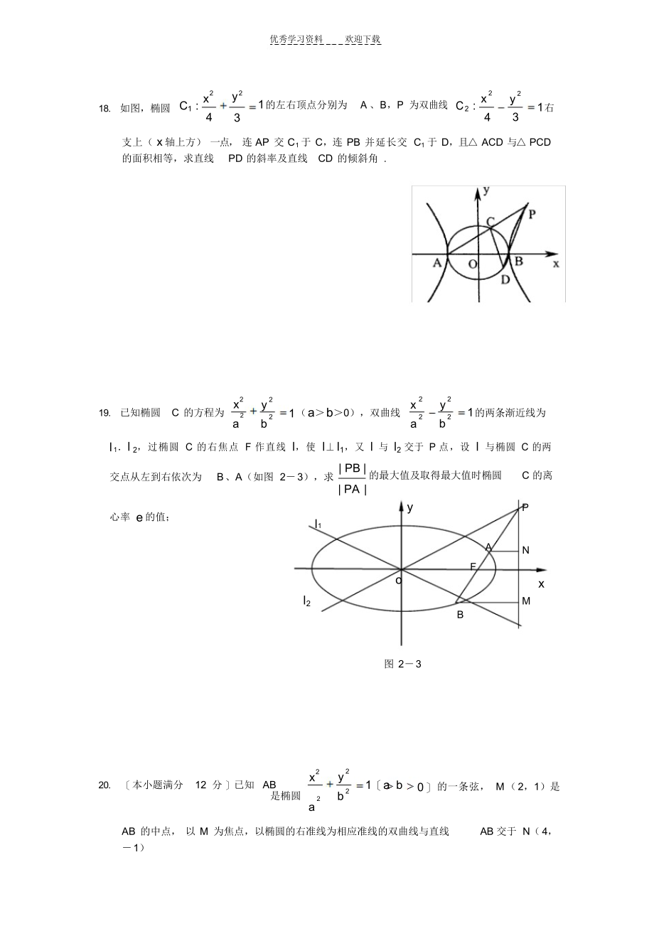 2022年高三单元试题八圆锥曲线方程_第3页