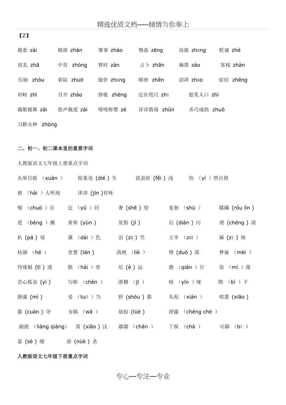 小升初语文一本通-字词(共10页)_第5页