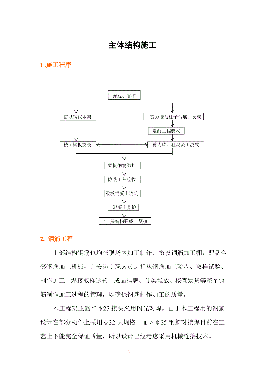 《工程施工土建监理建筑监理资料》主体结构施工_第1页