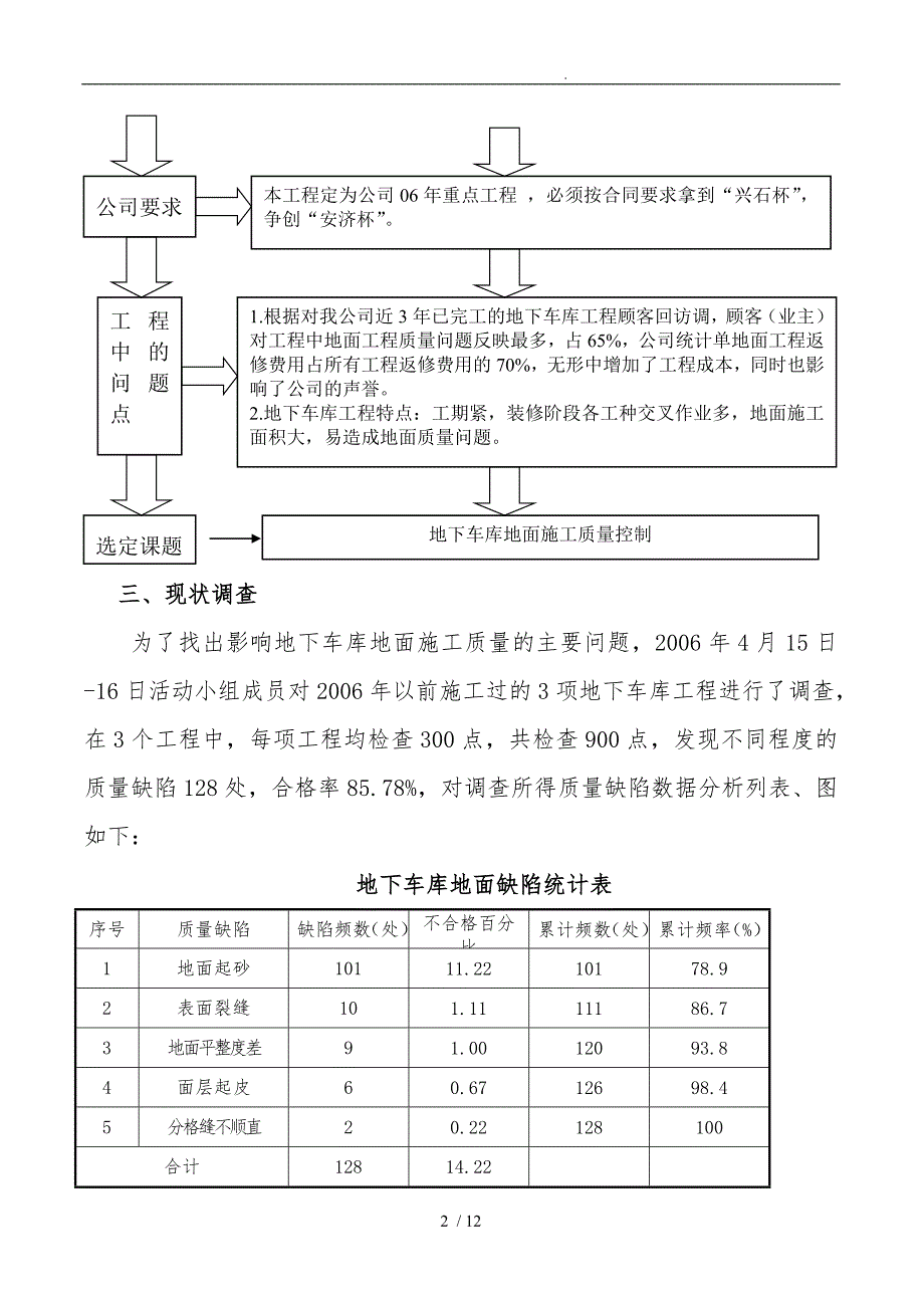 QC课题_地下车库地面施工质量控制_第2页