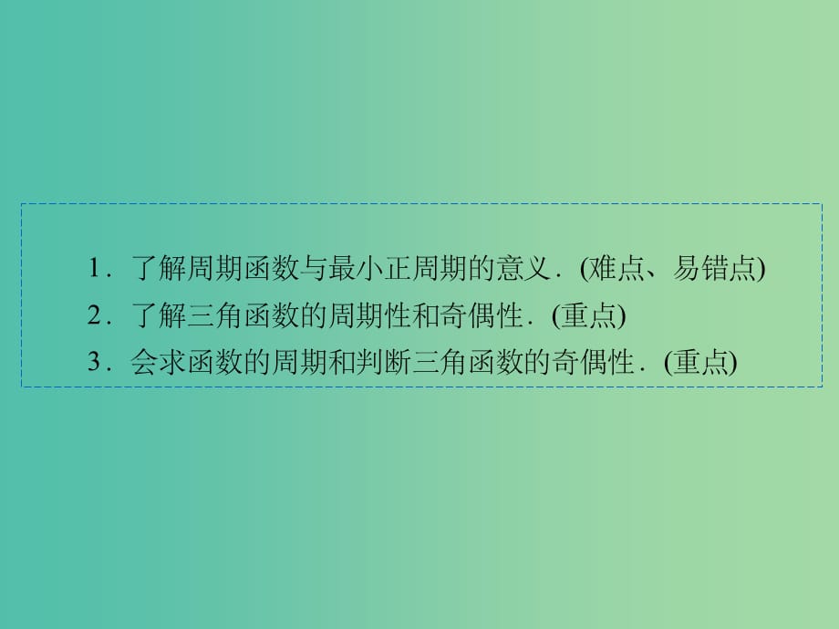 高中数学 1.4.2正弦函数、余弦函数的性质（一）课件 新人教A版必修4_第2页