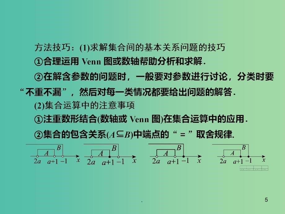 高中数学 第一章 集合与函数概念章末专题整合课件 新人教A版必修1_第5页