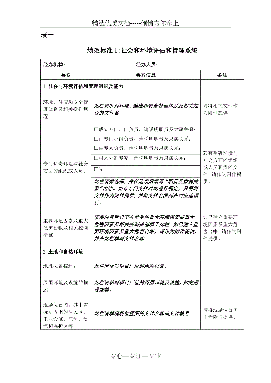 环境与社会风险尽职调查表(共27页)_第2页