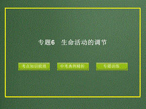 【最新】2012版中考科学精品课件专题6_生命活动的调节