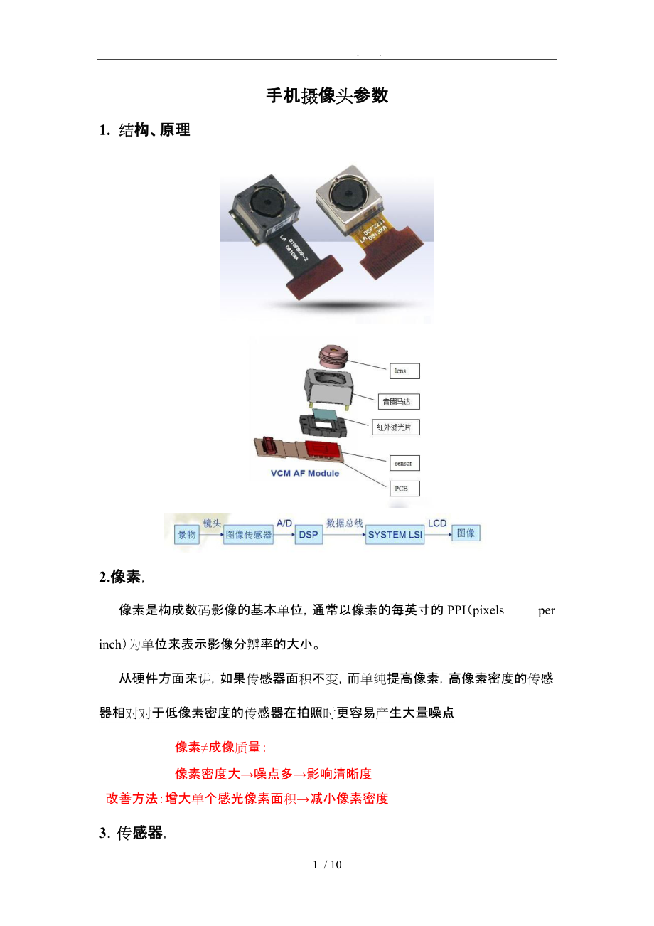 手机摄像头参数资料全_第1页