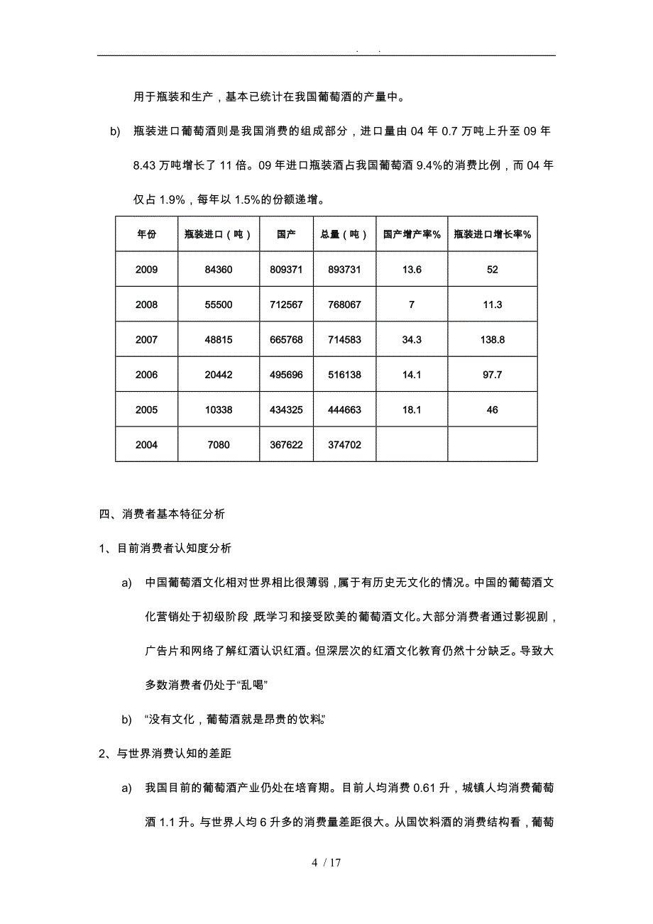 我国葡萄酒行业市场分析报告模版_第4页