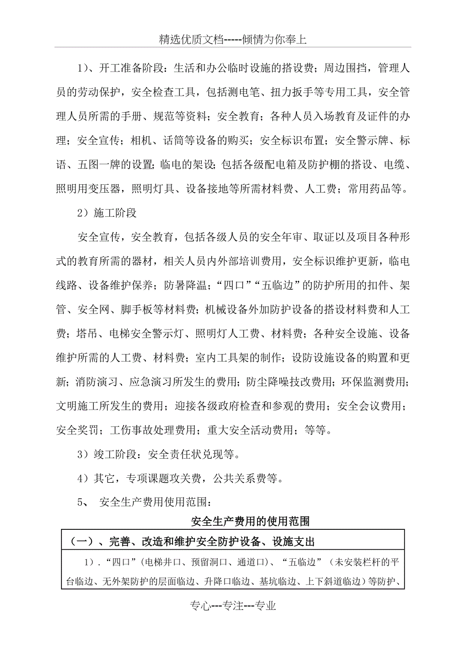 安全生产专项资金使用计划及保证措施完整(共11页)_第4页