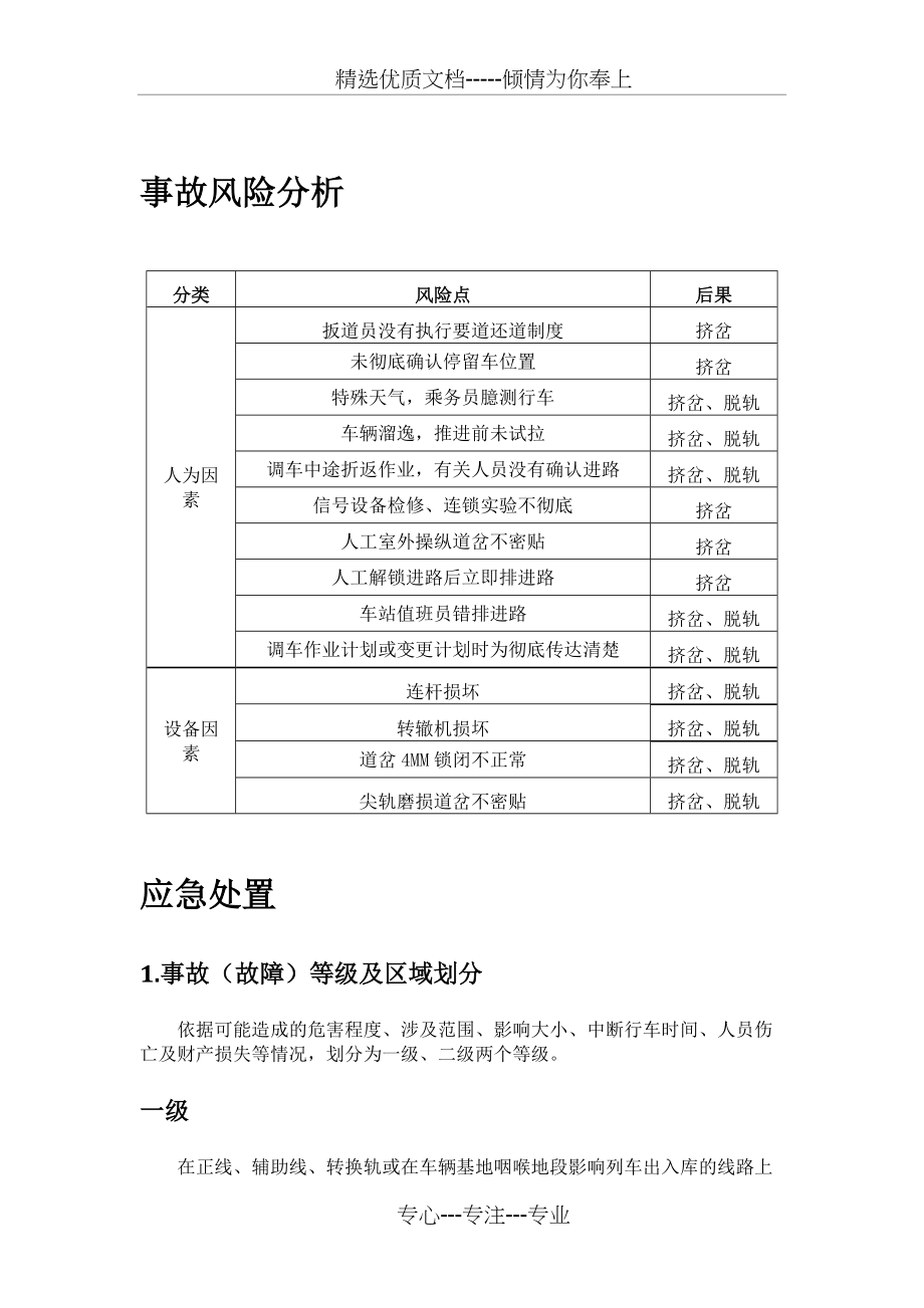 城市轨道交通挤岔脱轨应急预案(共10页)_第2页