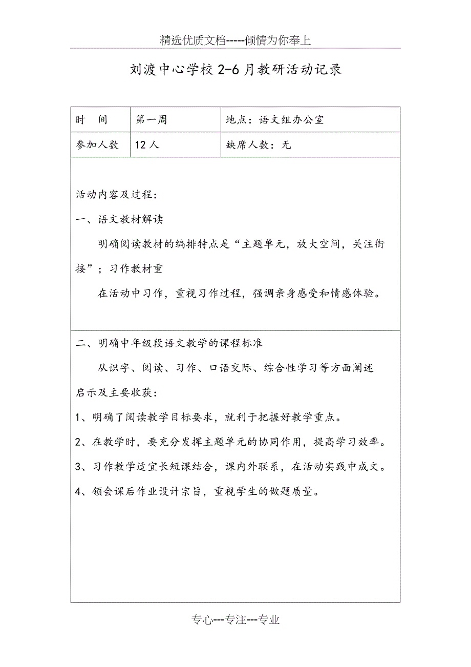 2017初中语文教研组活动记录(共11页)_第1页