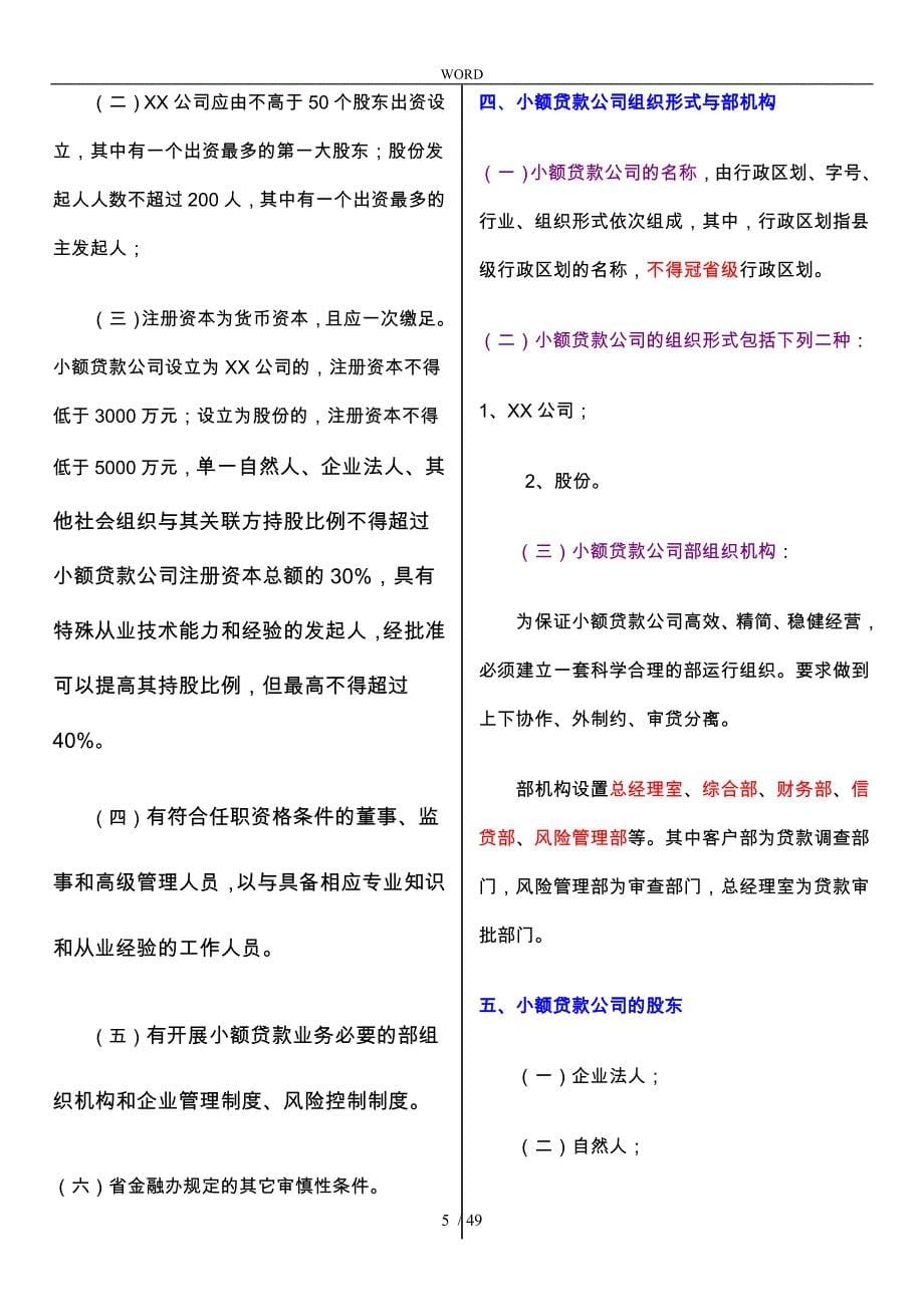 小额贷款公司基础知识与操作实务培训教材_第5页