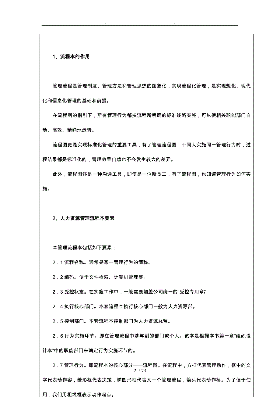 企业人力资源管理流程手册范本_第2页