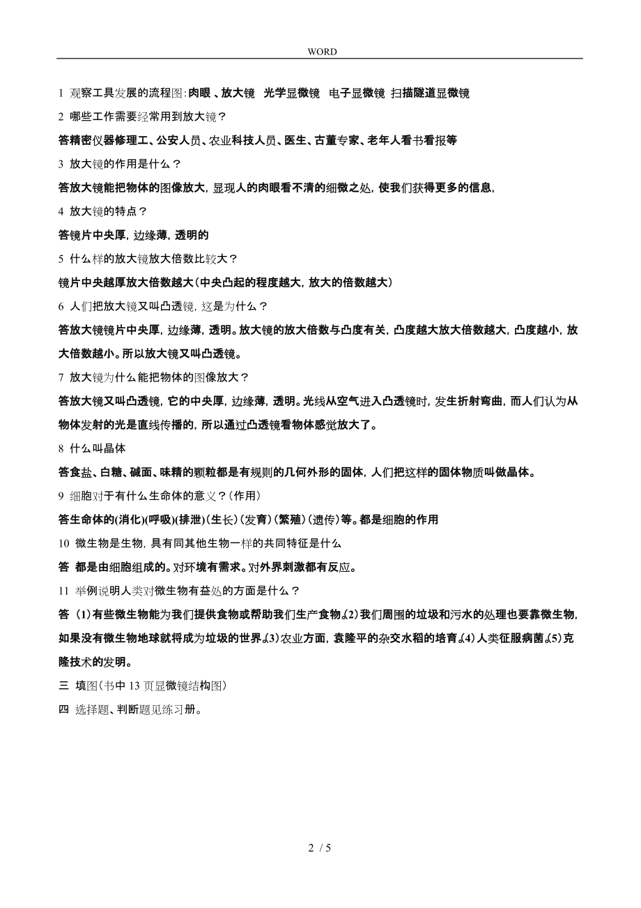 六下科学第一单元复习要点说明_第2页