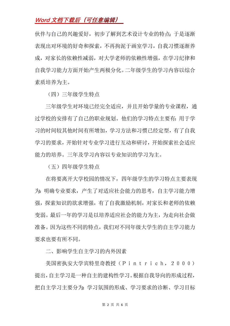 2021艺术设计专业本科生自主学习能力分析_第2页