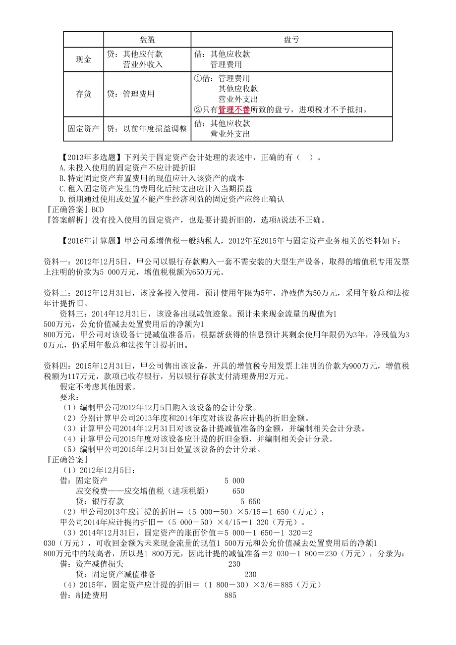 2020年中级会计师《实务》基础精讲班讲义第06讲　固定资产的处置和清查_第3页