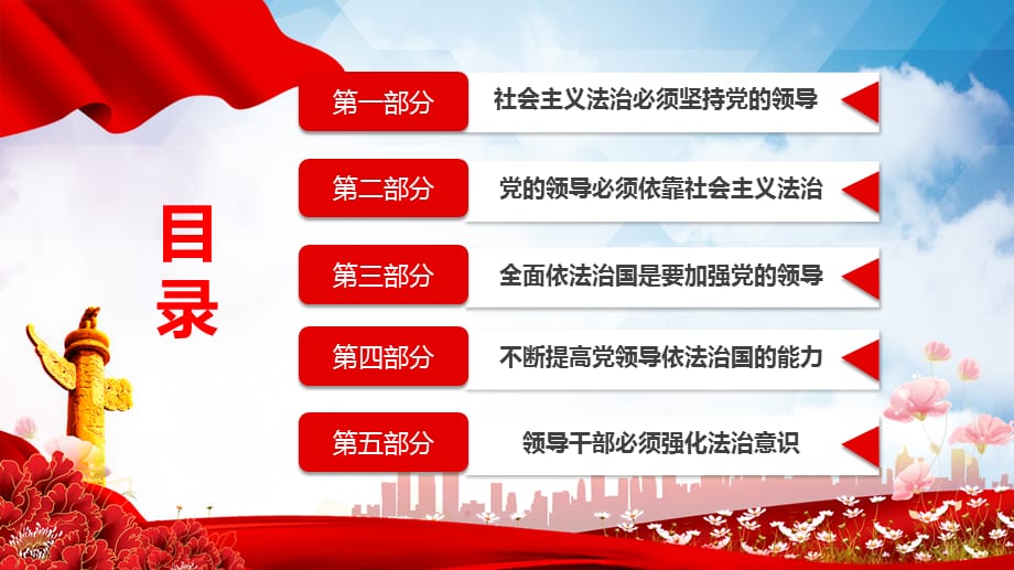 坚持党对全面依法治国的领导法治思想重要论述学习演示PPT课件_第3页