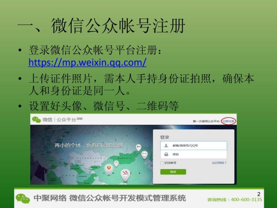 2021年中聚网络 微信公众帐号开发模式管理系统PPT课件_第2页