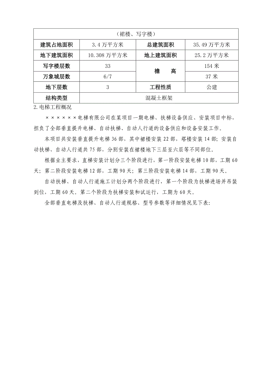 沈阳某商业中心电梯工程施工方案_第4页