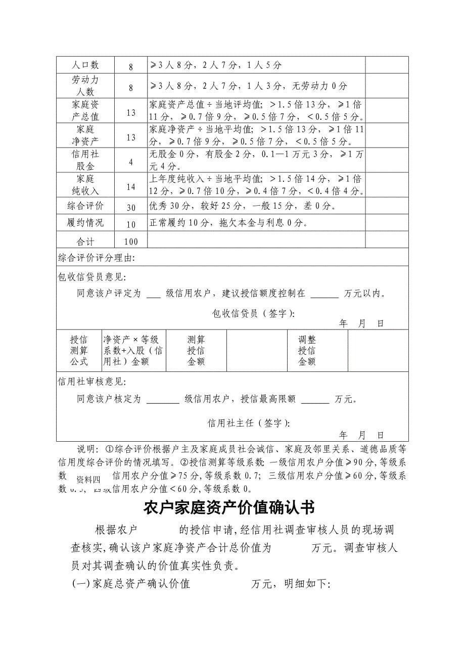 农户小额信用贷款资料文本说明(共28页)_第5页