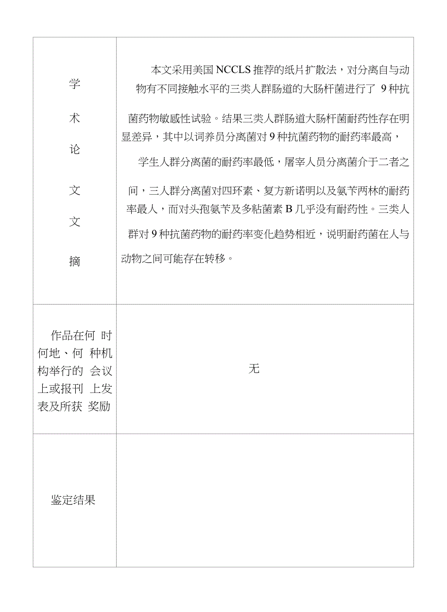 三类不同人群肠道埃希氏大肠菌耐药性调查研究_第2页