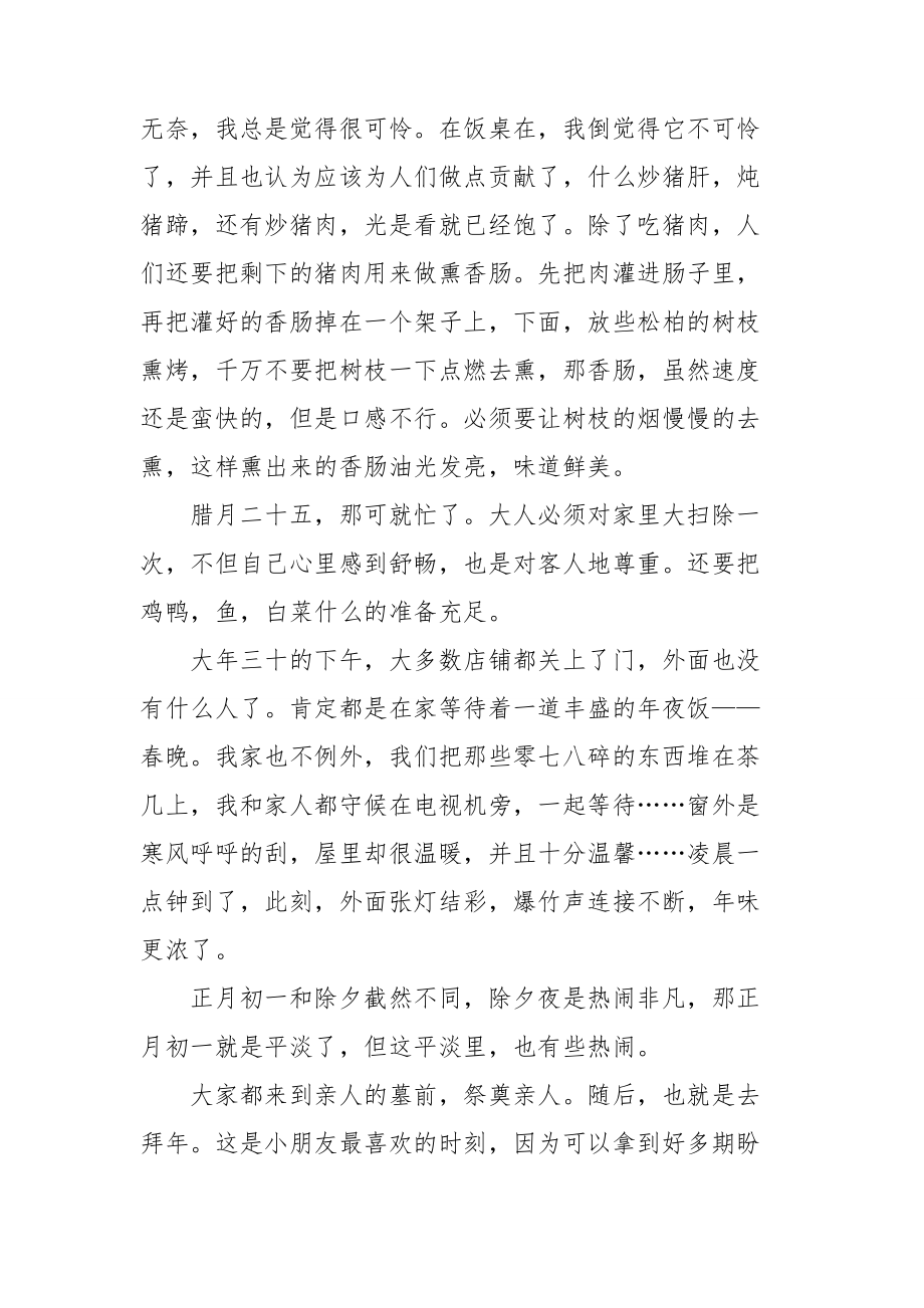 【热门】初三春节的作文六篇_第3页