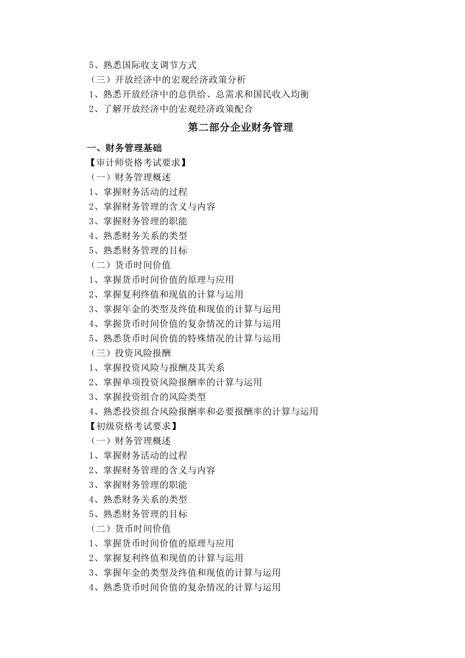 审计专业技术初、中级资格考试大纲(共41页)_第4页