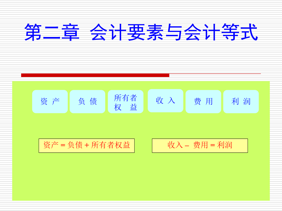 会计学基础课件 2会计要素与会计等式_第1页